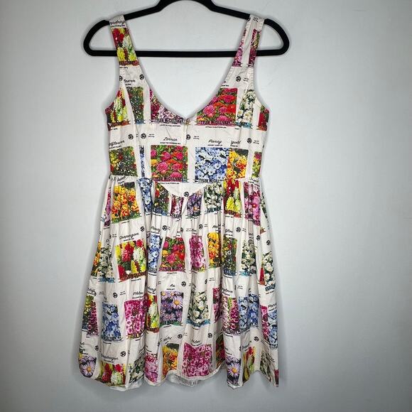 Tyler McGillivary Seed Packet Floral Mini Dress Size Small - Picture 8 of 11